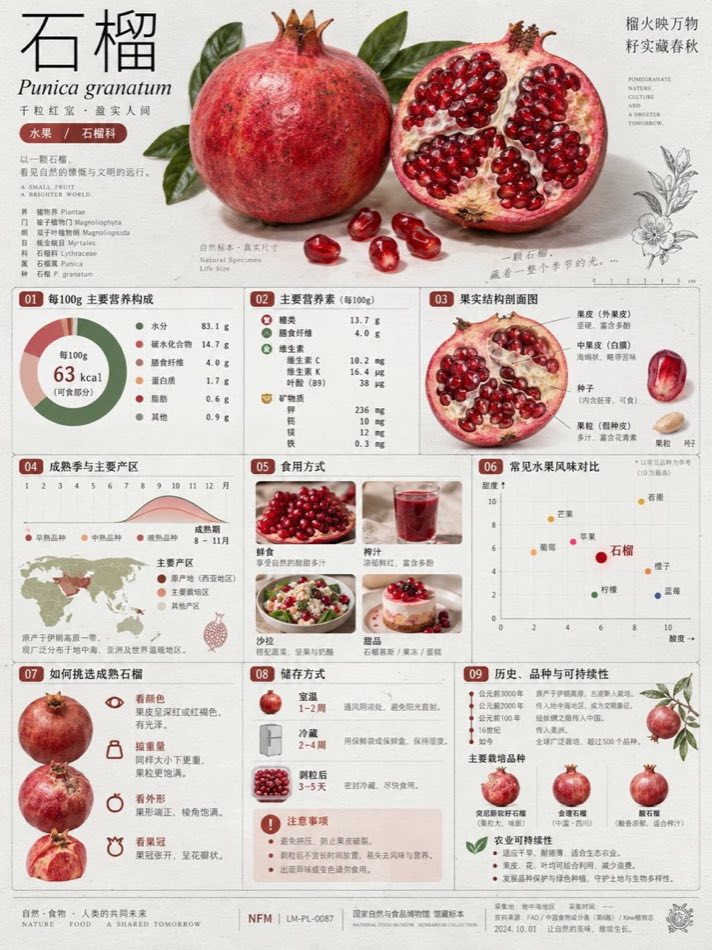 石榴百科全书信息卡：单物百科式信息拆解的 3:4 信息卡