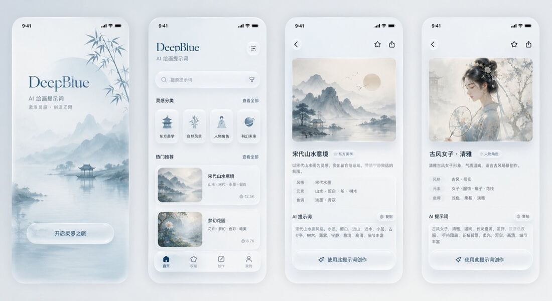 GPT 官方风格 App 模拟图 · 一张图交代清楚产品 配图