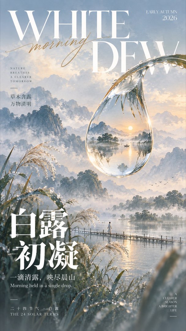 东方诗意海报：巨型灯笼悬于山河之间的上元灯夜