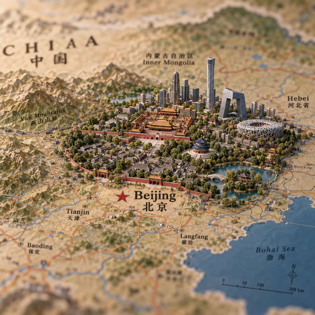 老范「提示词藏在 Image ALT 里」实测图：单张微缩模型风城市俯瞰海报